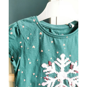 Новорічна футболка для дівчинки 30256