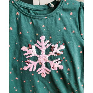 Новорічна футболка для дівчинки 30256