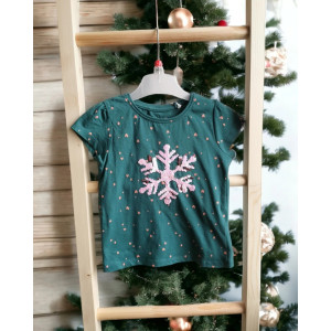 Новорічна футболка для дівчинки 30256