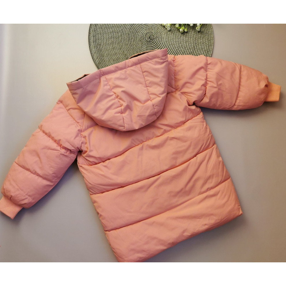 Пальто демісезонне рожеве 10156