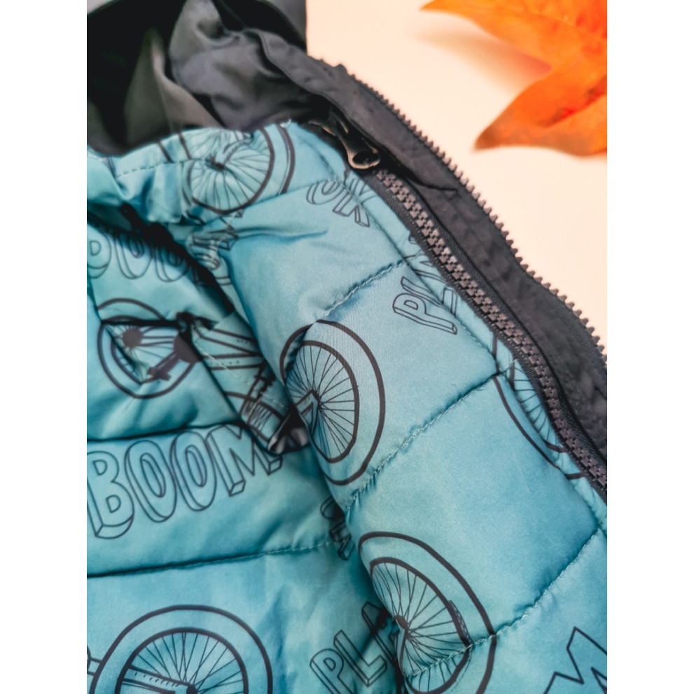 Парка хлопчику темно-синя 2в1 30119