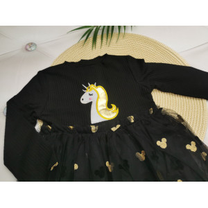 Сукня для дівчинки чорна Horse 1928