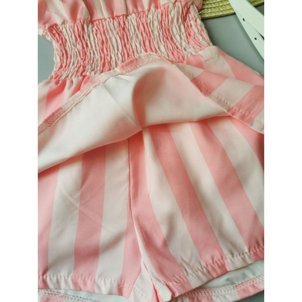 Ромпер для дівчинки на літо рожевий 1055