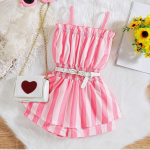 Ромпер для дівчинки на літо рожевий 1055