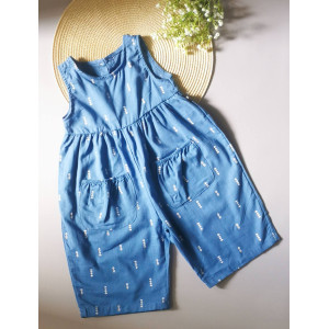 Ромпер для дівчинки синій 2125