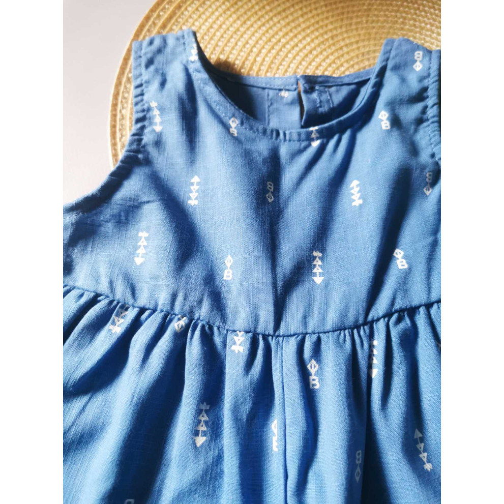 Ромпер для дівчинки синій 2125