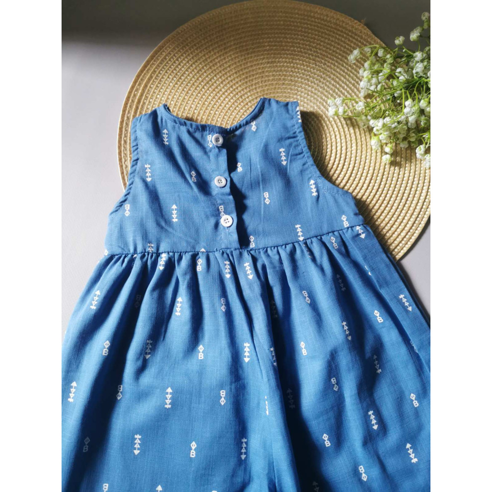 Ромпер для дівчинки синій 2125