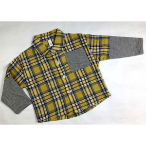 Сорочка хлопчику жовта 3985