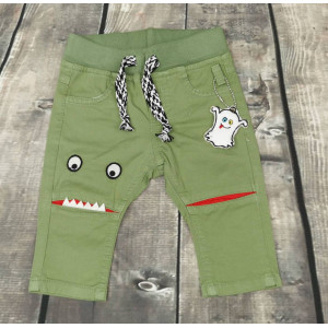 Штани для хлопчика зелені Monster 1085