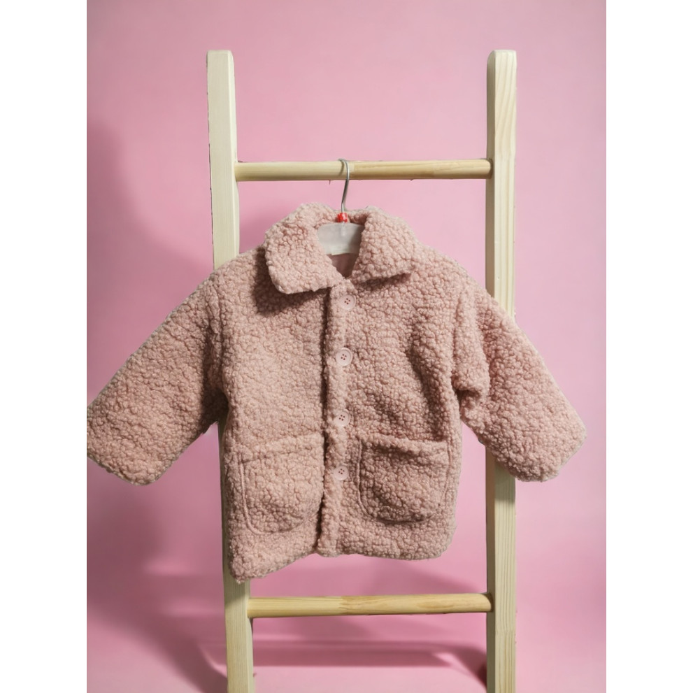 Шубка тедді для дівчинки рожева 10266