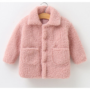 Шубка тедді для дівчинки рожева 10266