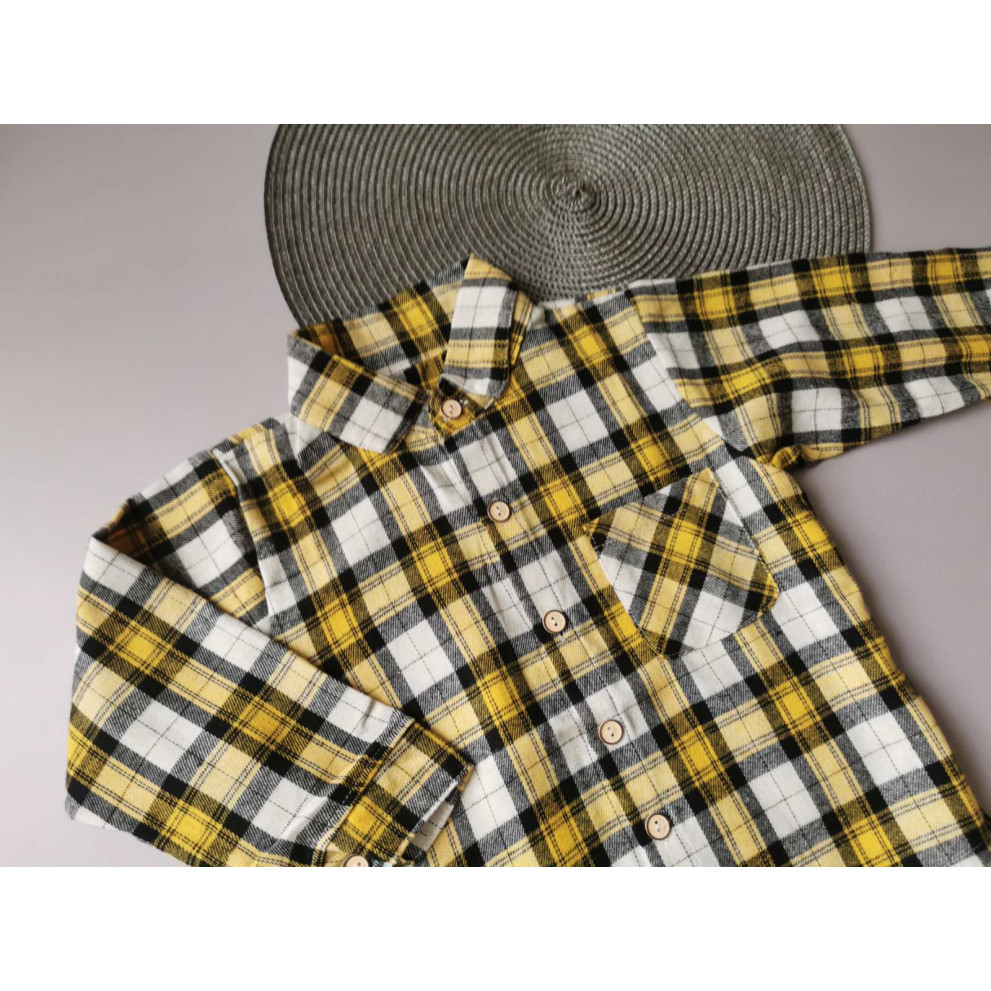 Сорочка стильна жовта 2035