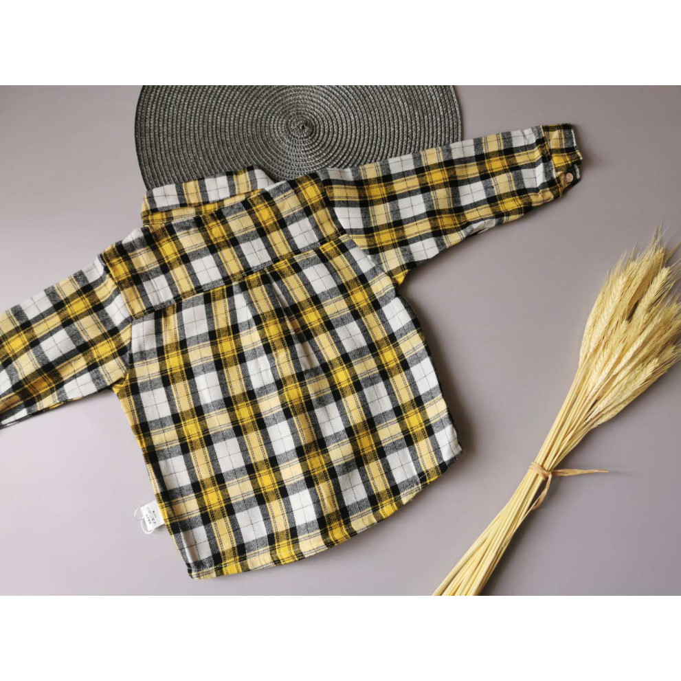 Сорочка стильна жовта 2035