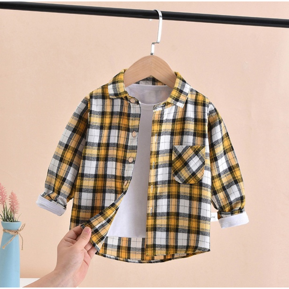 Сорочка стильна жовта 2035