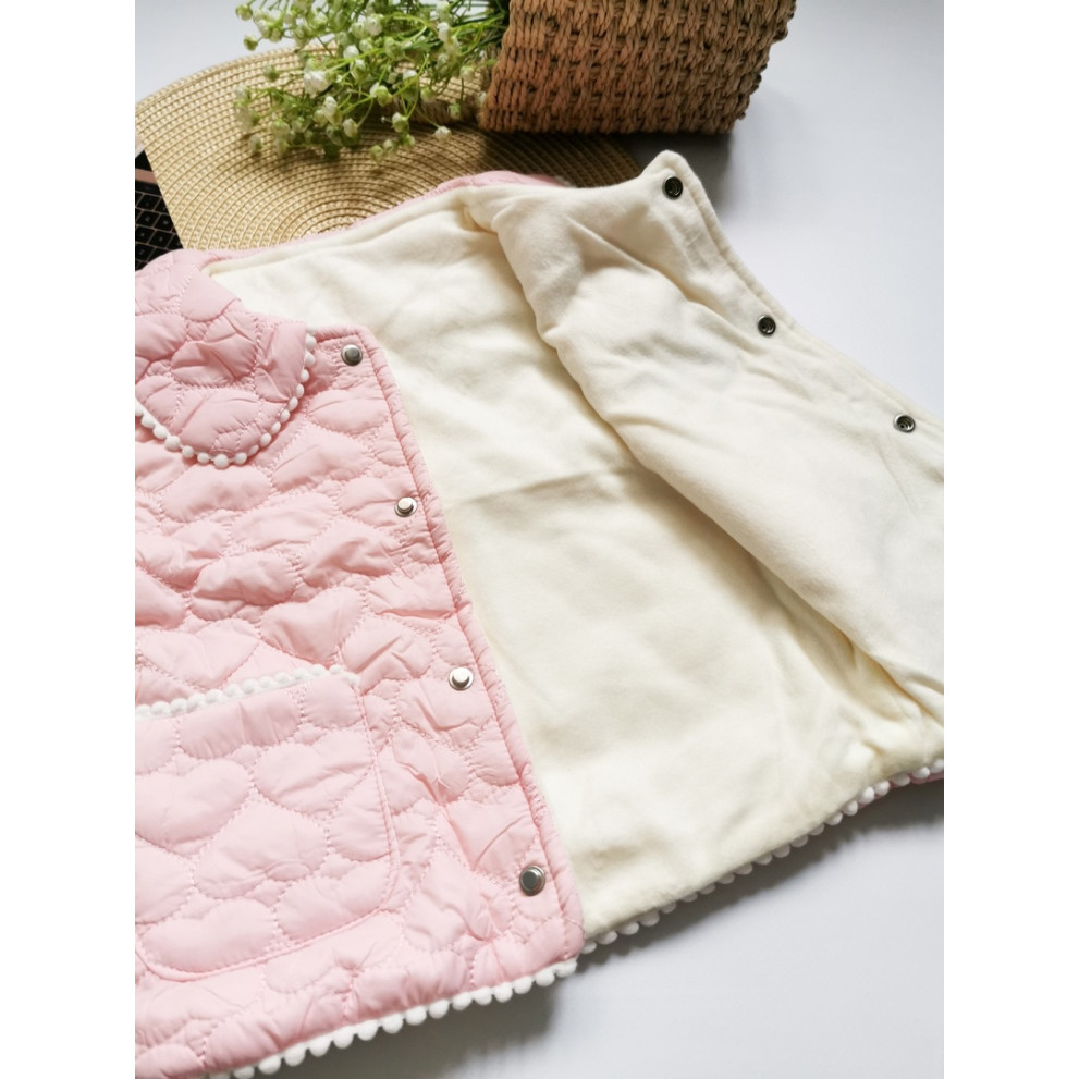 Стильна жилетка для дівчинки рожева Beautiful 10199