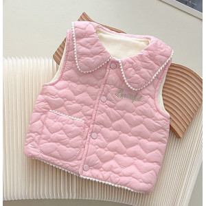 Стильна жилетка для дівчинки рожева Beautiful 10199