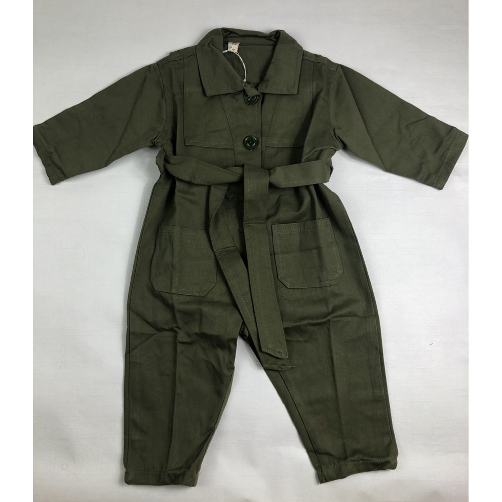 Стильний комбінезон зелений 3989