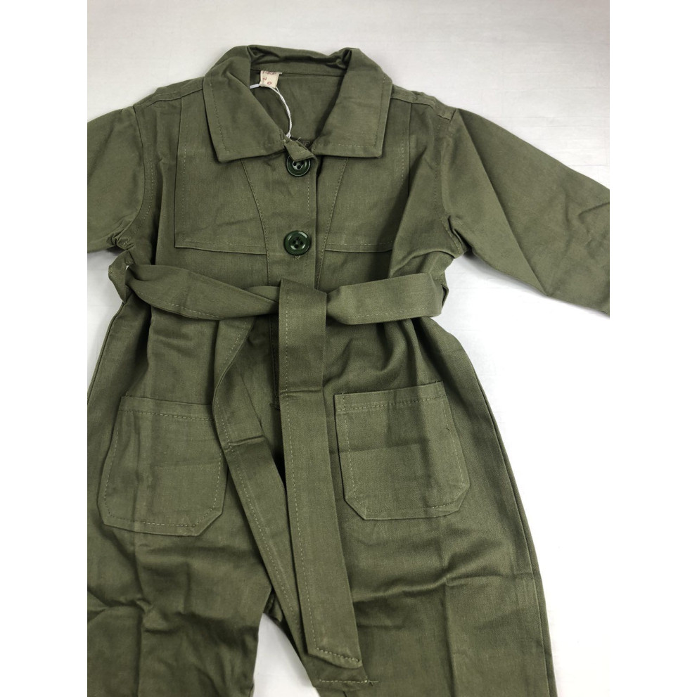 Стильний комбінезон зелений 3989