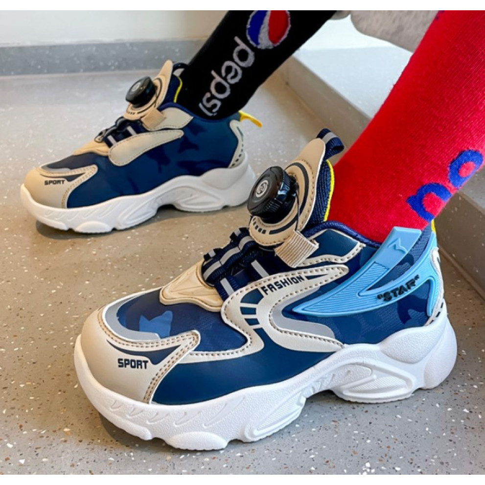 Стильні кросівки з BOA темно-сині