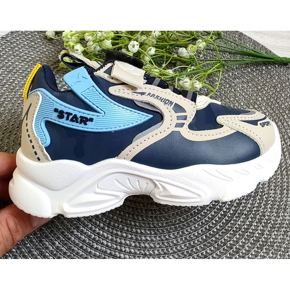 Стильні кросівки з BOA темно-сині