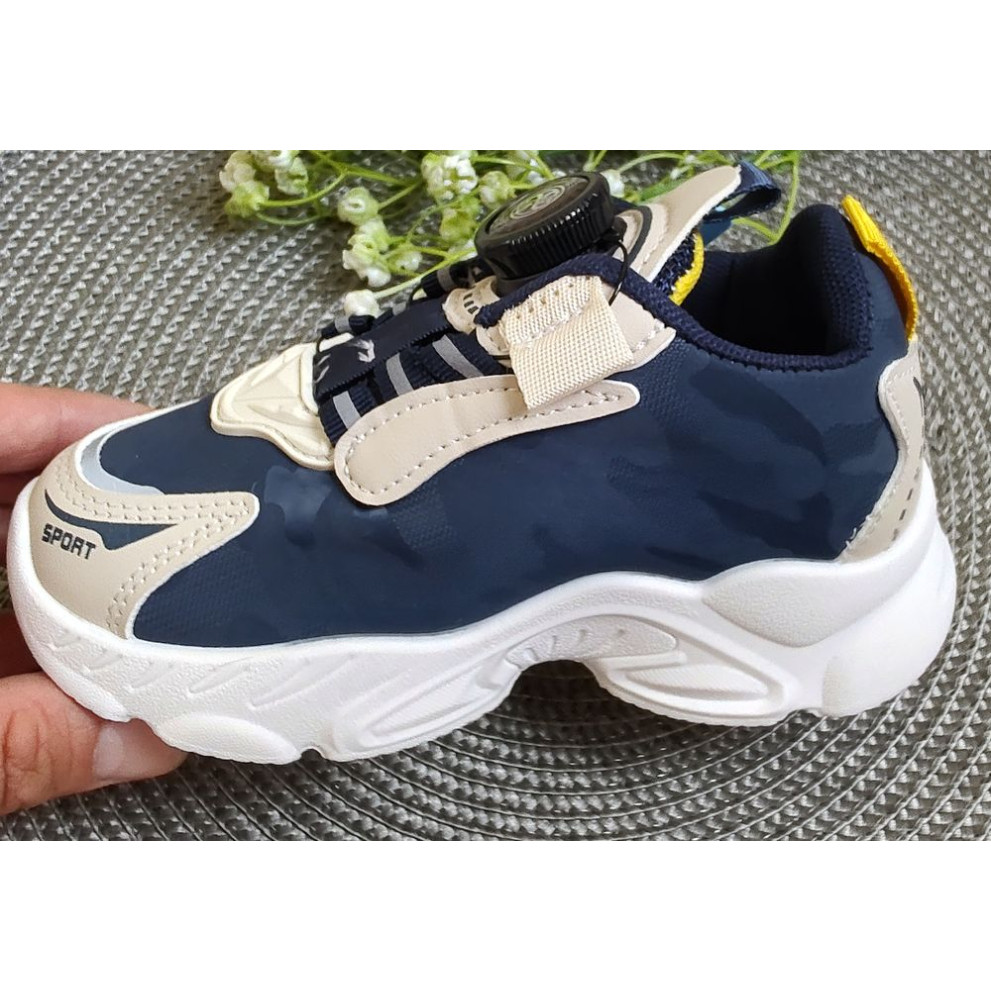 Стильні кросівки з BOA темно-сині