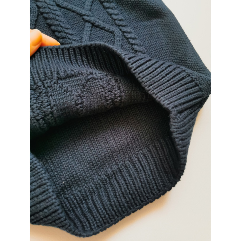 Стильний светрик хлопчику темно-синій 30130