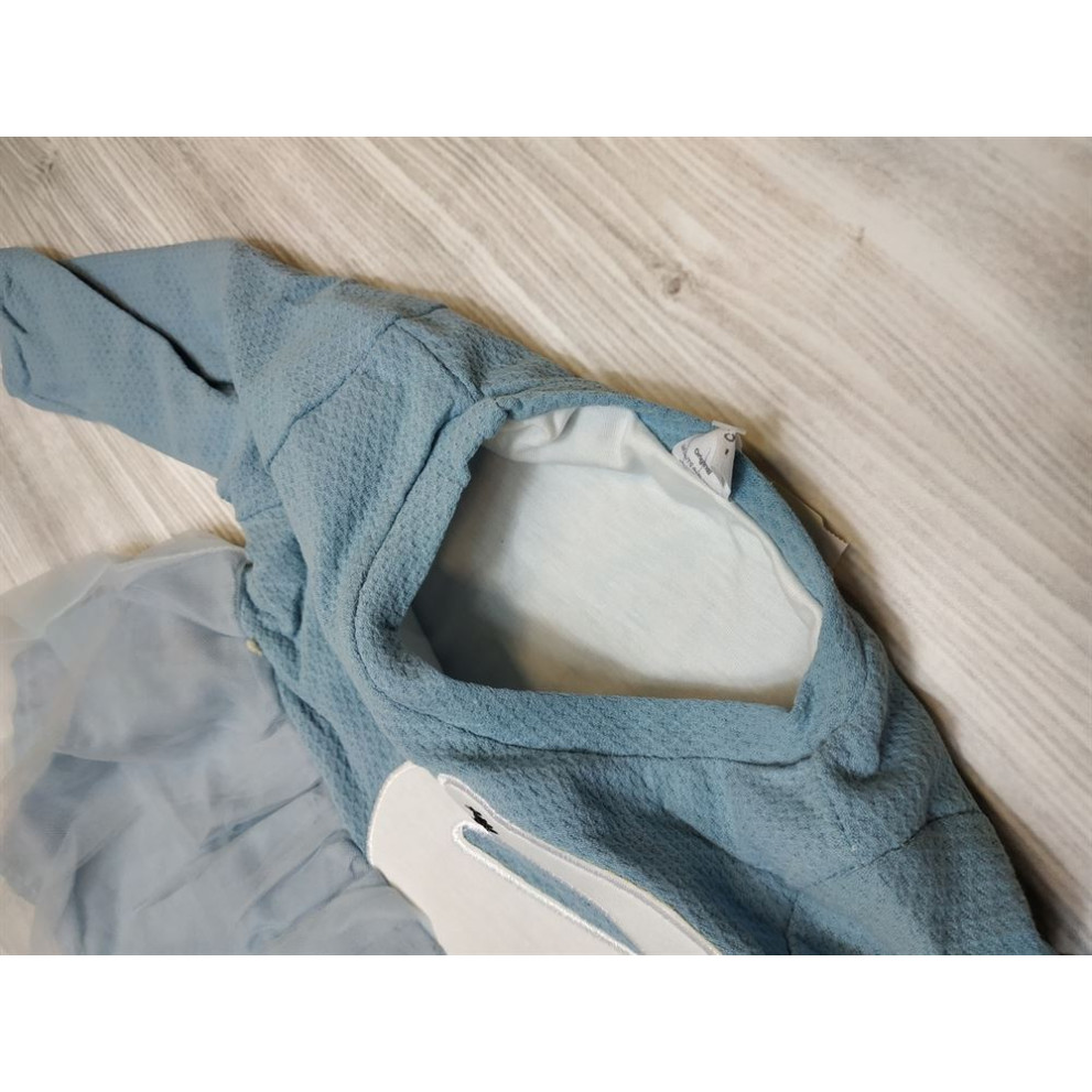 Сукня дитяча з лебедем блакитна