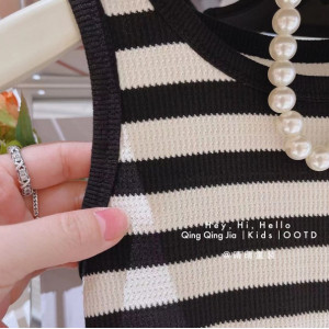 Сукня для дівчинки на літо чорна з білим 10451