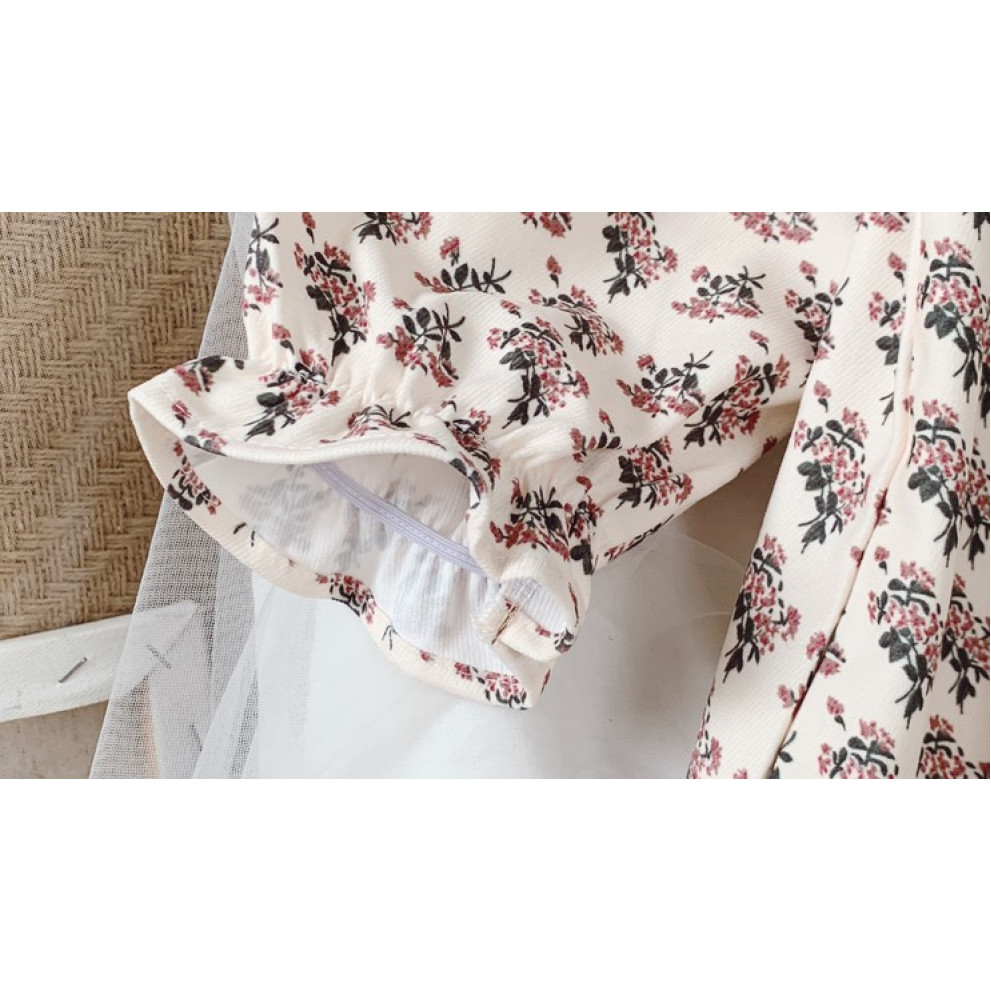 Сукня для дівчинки в квіточку довгий рукав 10470