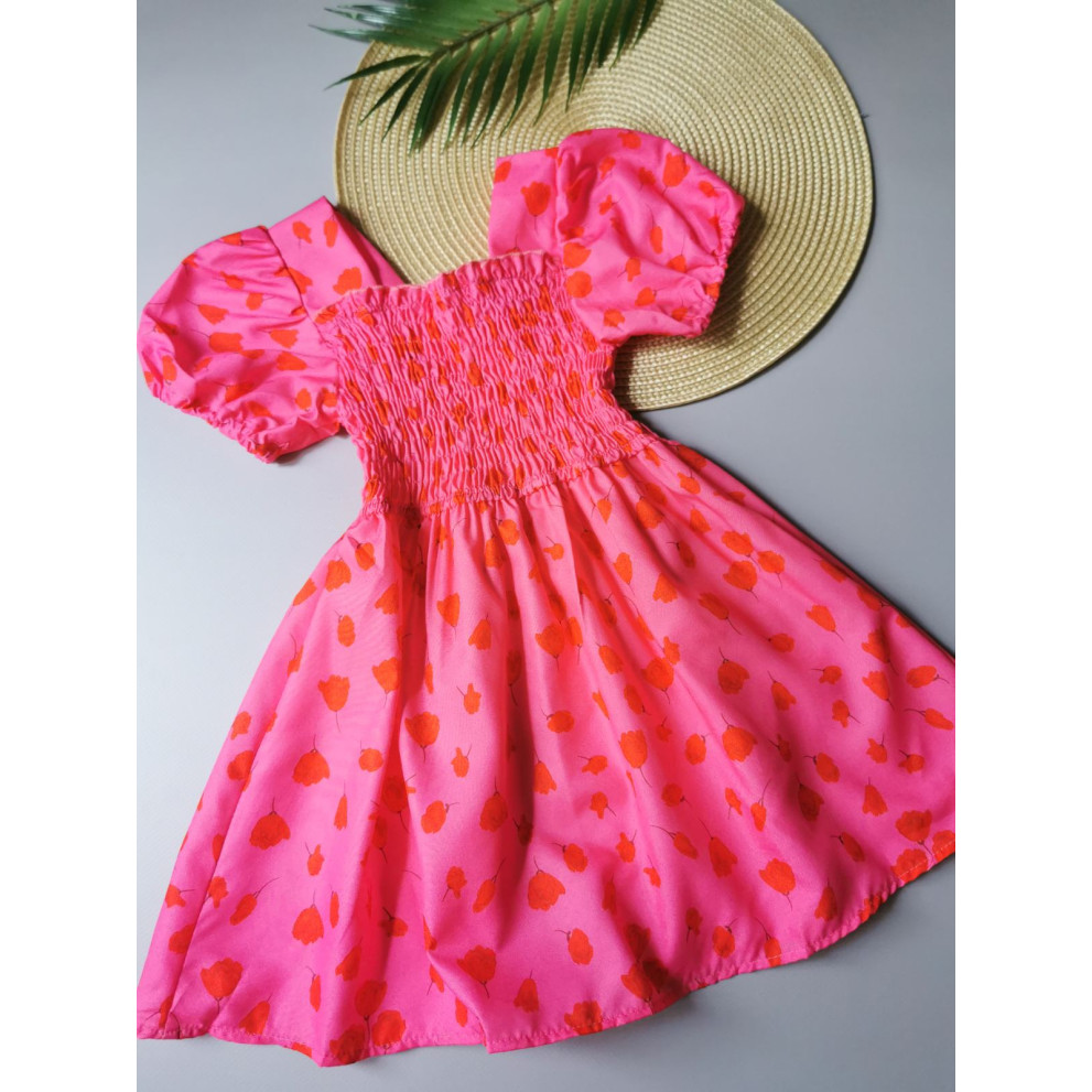 Сукня для дівчинки яскраво-рожева 2082