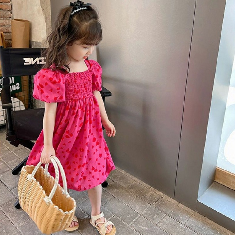 Сукня для дівчинки яскраво-рожева 2082