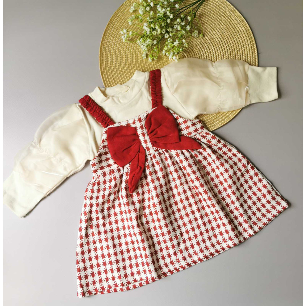 Сукня для дівчинки з бантиком червона 2077