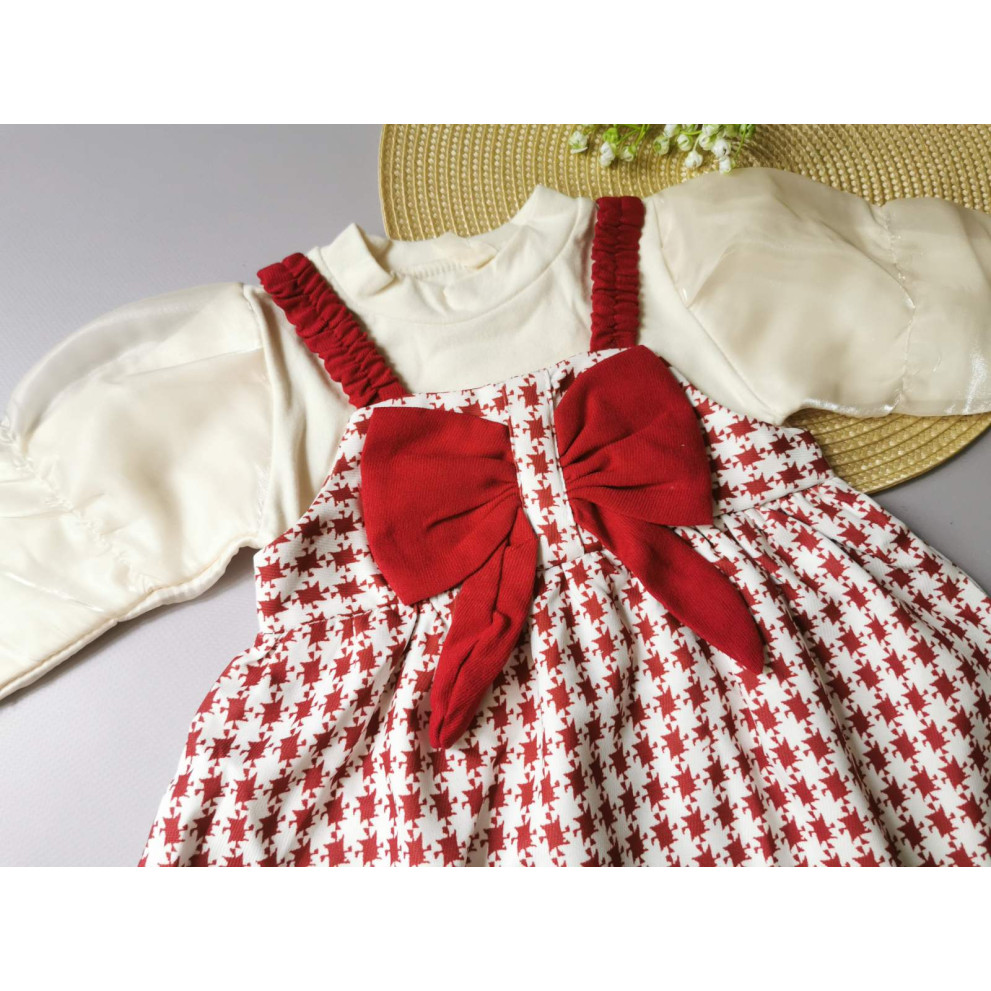 Сукня для дівчинки з бантиком червона 2077