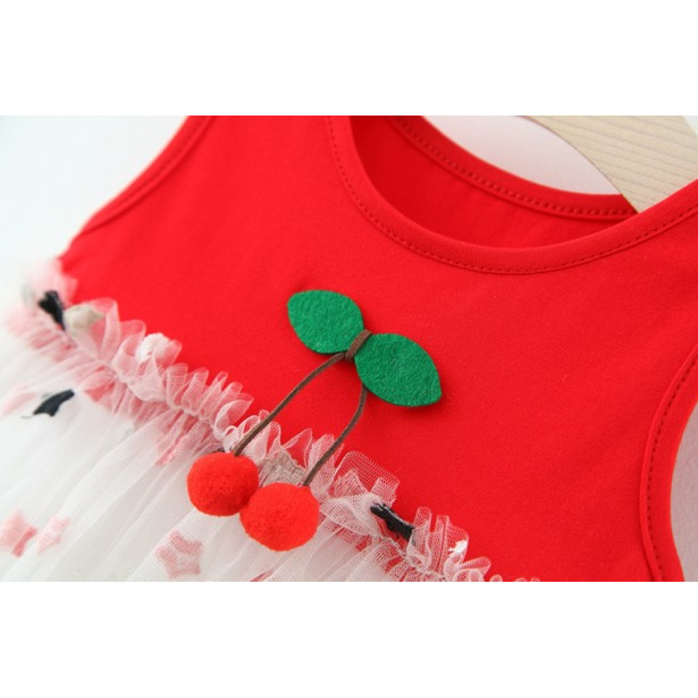 Сукня на літо червоний верх 1203