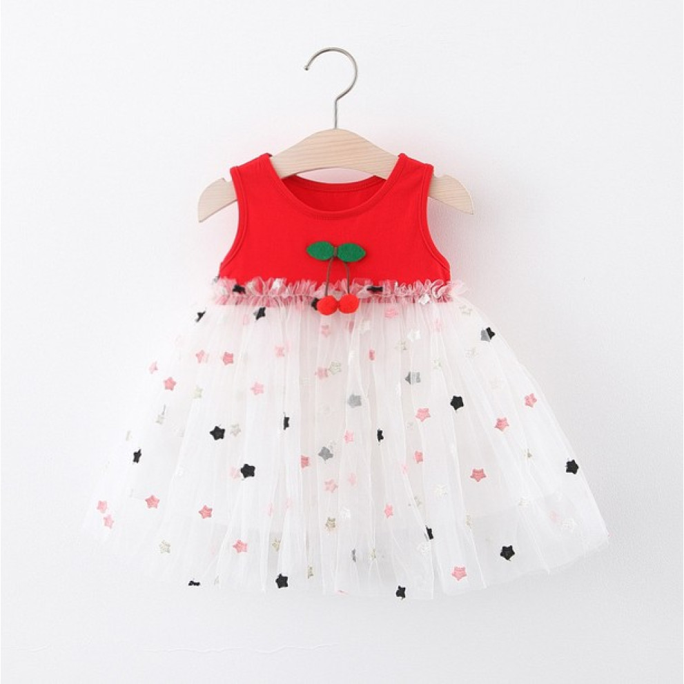 Сукня на літо червоний верх 1203