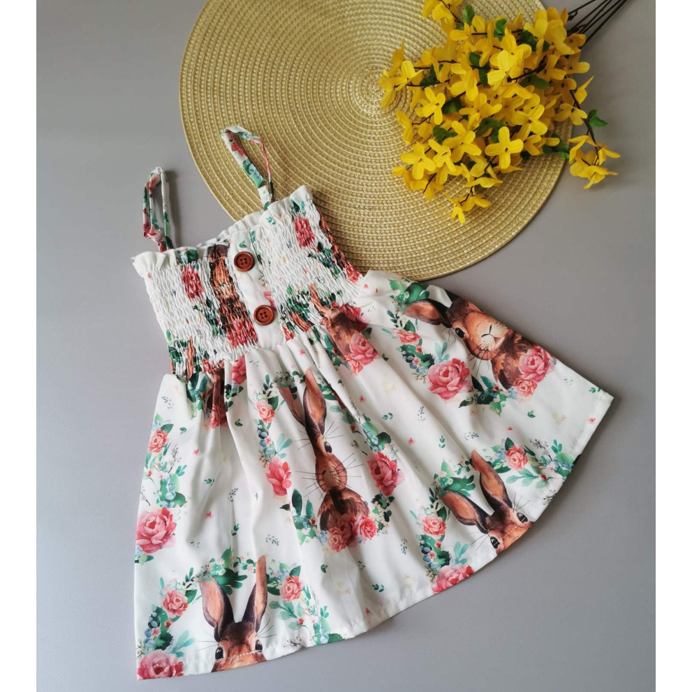 Сукня на літо дівчинці Зайчики 2148