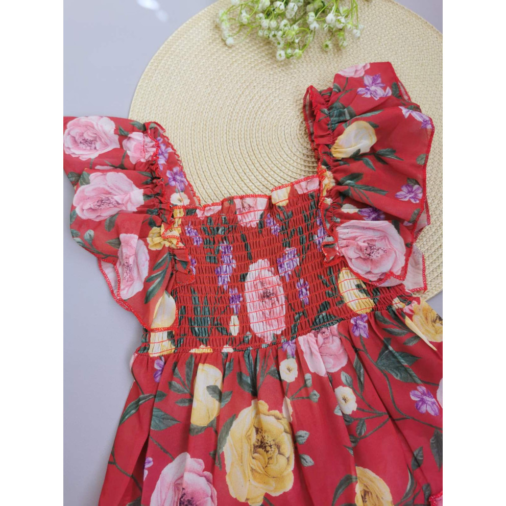 Сукня на літо для дівчинки червона 10060