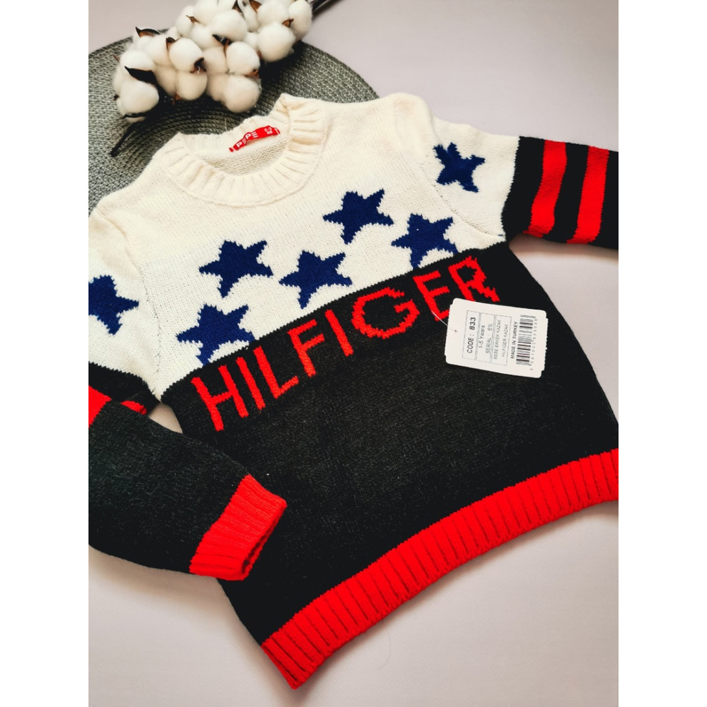 Светрик для хлопчика Hilfiger чорний низ 1525
