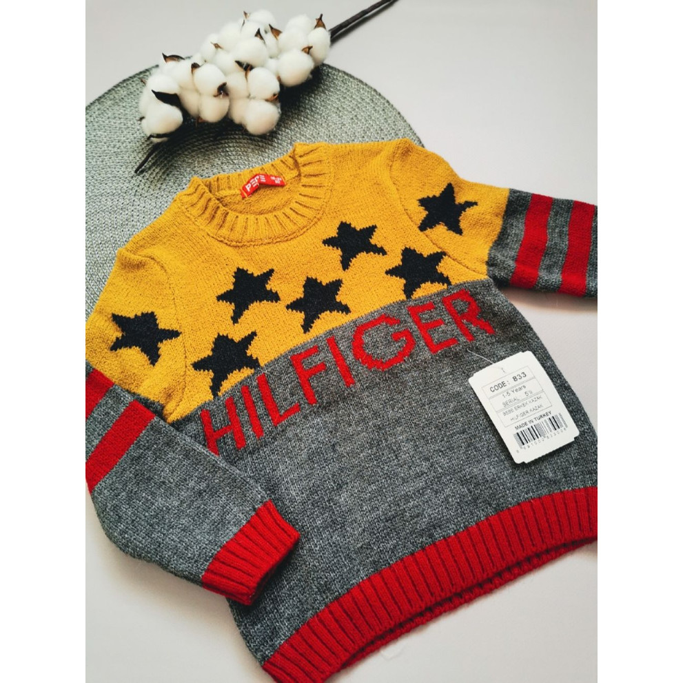 Светрик для хлопчика Hilfiger сірий низ 1524