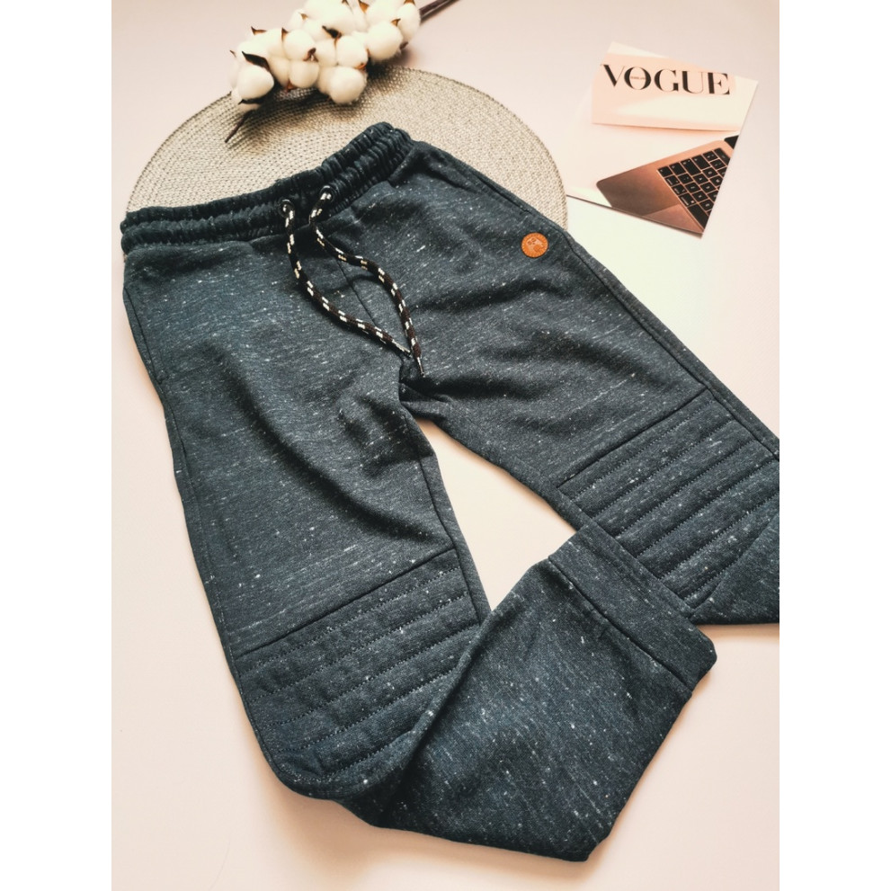 Теплі спортивні штани темно-сині 30127