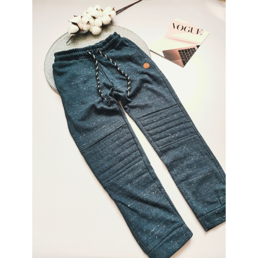 Теплі спортивні штани темно-сині 30127