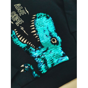 Толстовка хлопчику утеплена темно-синя Awe Some 30179