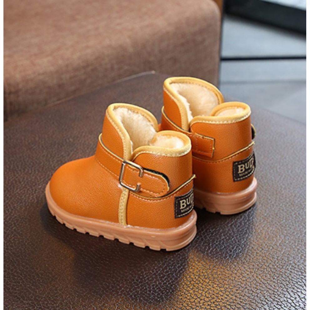 Уггі дитячі XIA з хутром PU-шкіра жовті