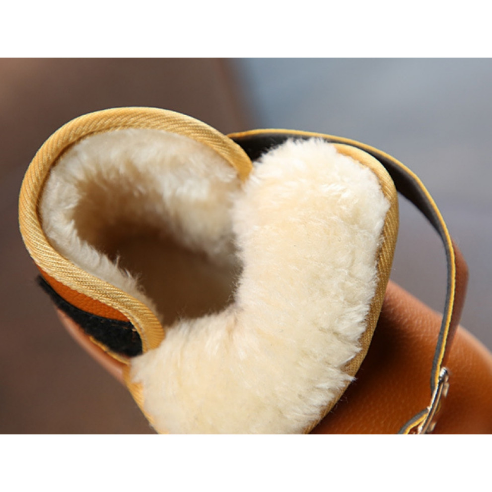 Уггі дитячі XIA з хутром PU-шкіра жовті