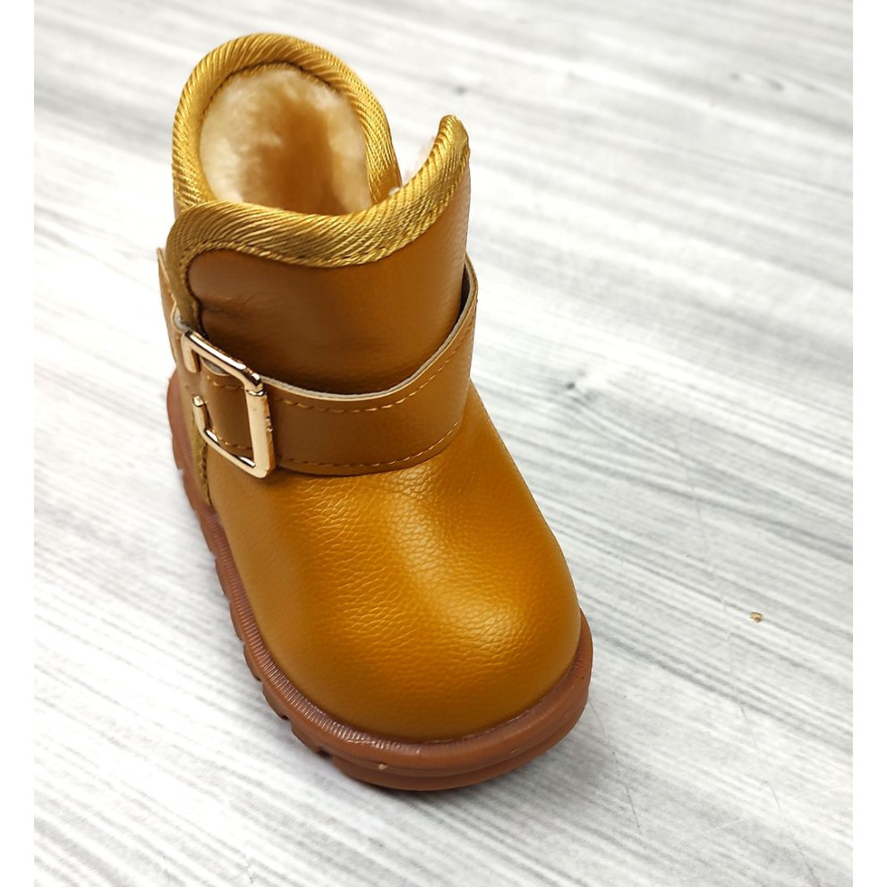 Уггі дитячі XIA з хутром PU-шкіра жовті