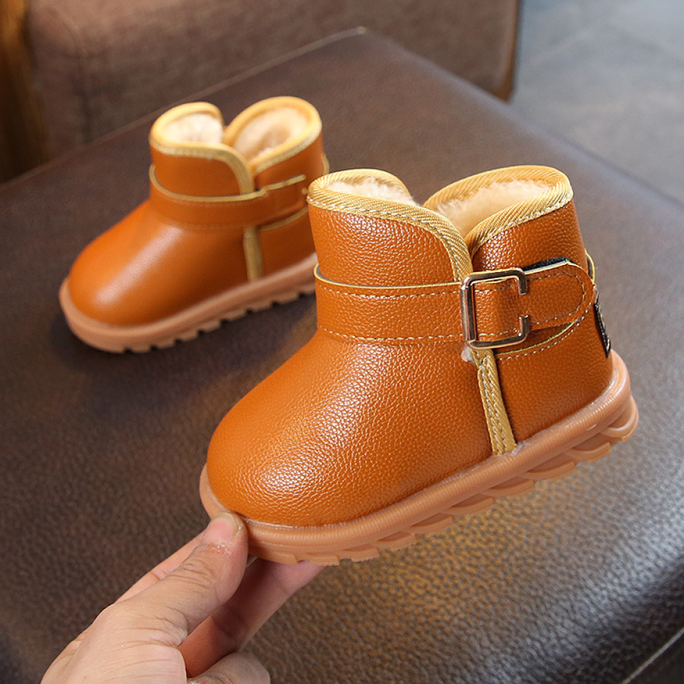 Уггі дитячі XIA з хутром PU-шкіра жовті