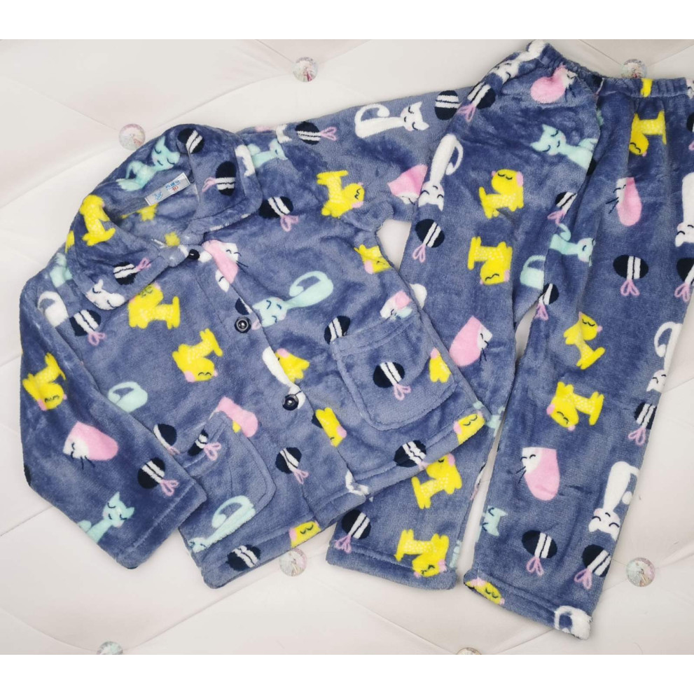 Утеплена піжама для дівчинки Cat 1948