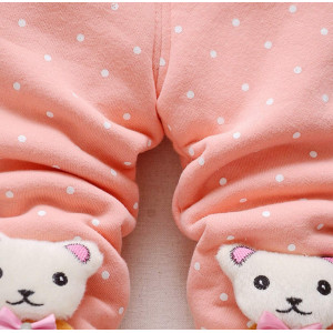 Утеплені лосинки для дівчинки з ведмедиками 10182