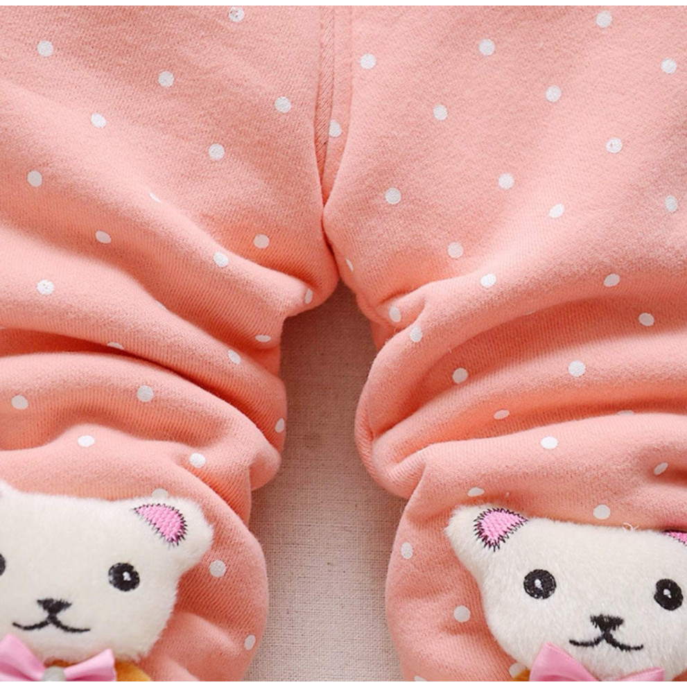 Утеплені лосинки для дівчинки з ведмедиками 10182