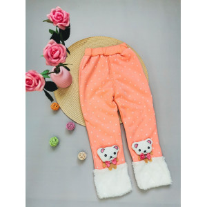 Утеплені лосинки для дівчинки з ведмедиками 10182